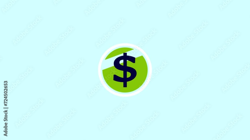 dollar sign in a circle, Dollar sign icon animation dollar sign in a circle, Dollar sign icon animation