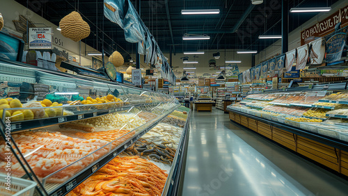 Ocean’s Bounty: The Seafood Section of a Modern Supermarket photo