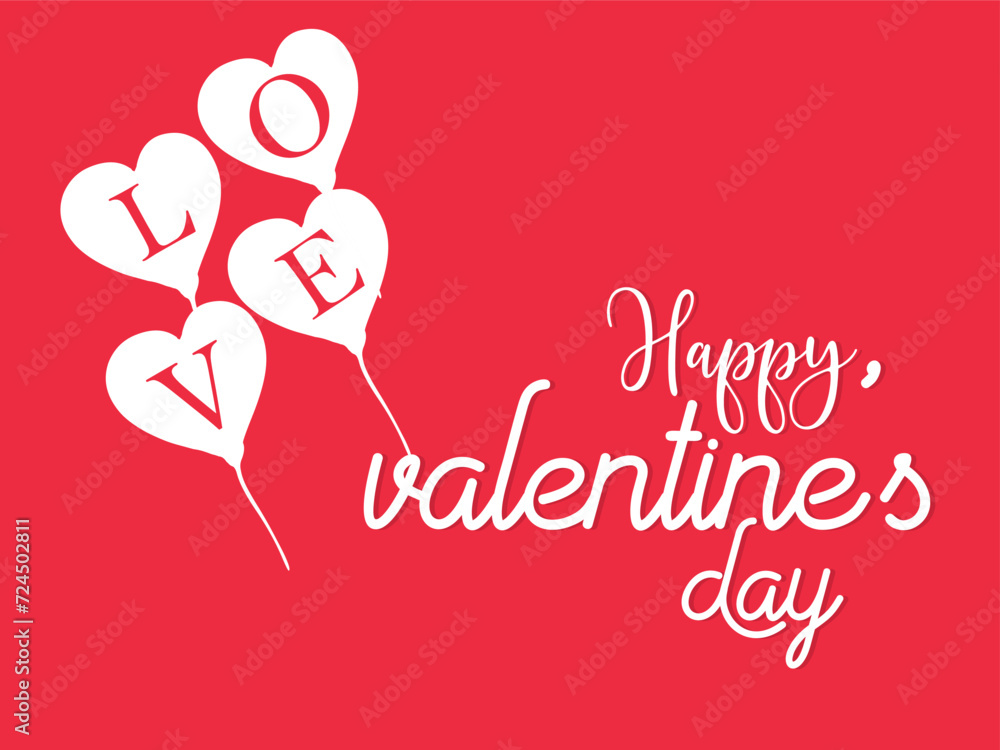 Valentine's day banner template. Heart shapes for valentines day background