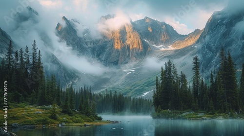 Beautiful photo of mountains for background
