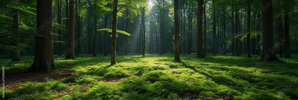 Fototapeta premium Beautiful photo of a summer forest for background