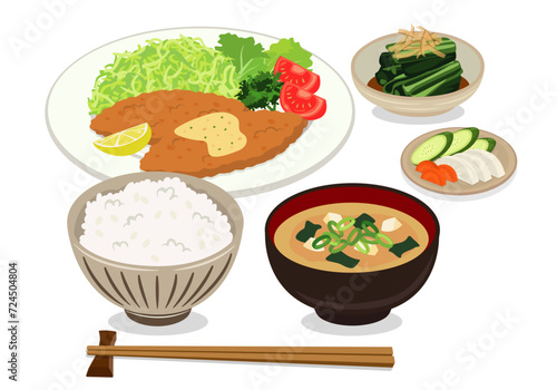 揚げ物_白身魚フライ定食（タルタルソース）