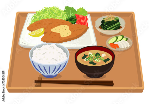 揚げ物_白身魚フライ定食（タルタルソース）
