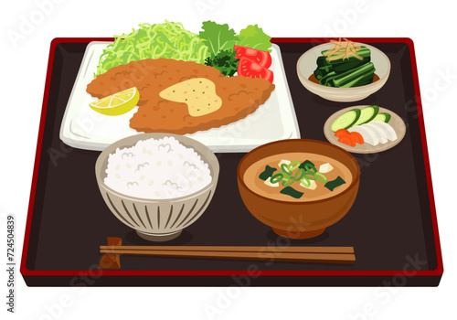 揚げ物_白身魚フライ定食（タルタルソース）