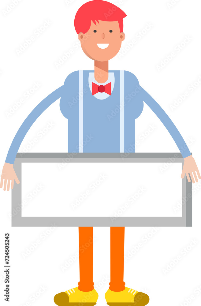 Male Character and Blank Signage
Male Character and Blank Signage