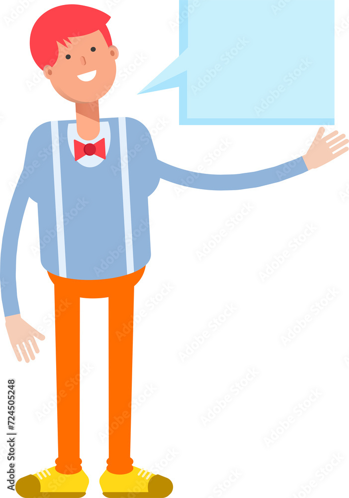 Male Character and Speech Bubble
Male Character and Speech Bubble