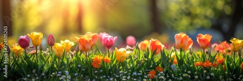 Beautiful photo of a Spring garden for background