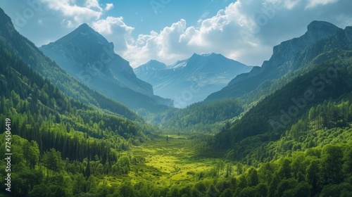 Beautiful photo of mountains for background