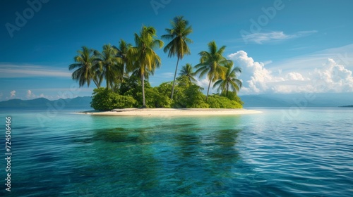 Beautiful photo of a tropical island for background © olegganko