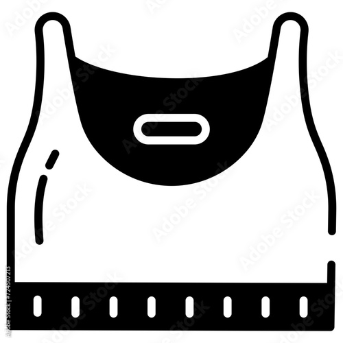 Blouse Top  glyph and line vector illustration