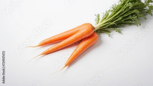 carrots on white backgound in close up photo photo