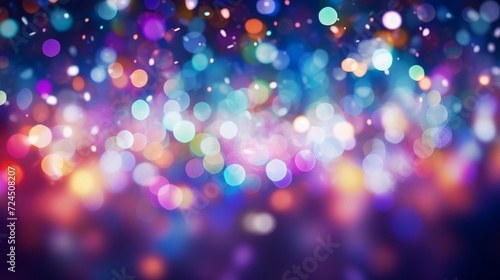 Abstract background with multicolored bokeh lights