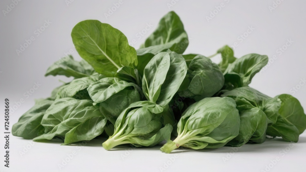 fresh spinach leaves with white backgorund in close up photo fresh spinach leaves with white backgorund in close up photo