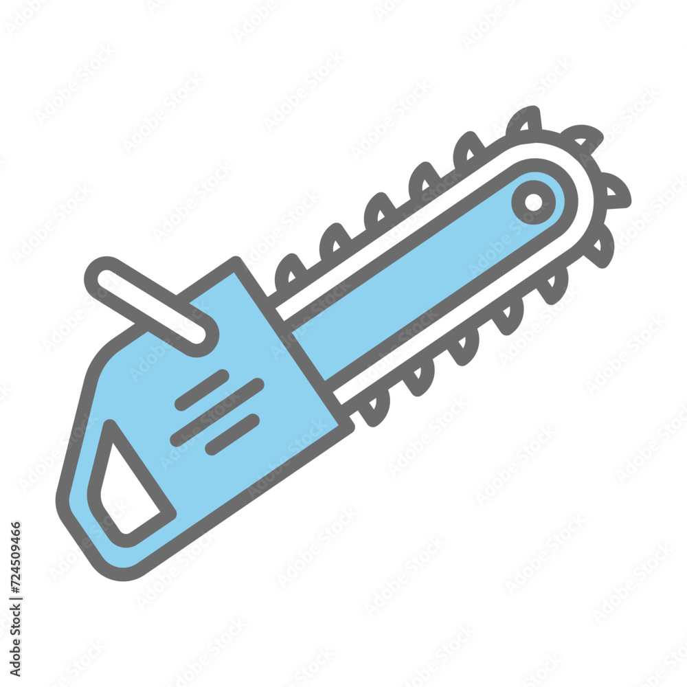 Chain saw icon vector illustration on trendy design Chain saw icon vector illustration on trendy design