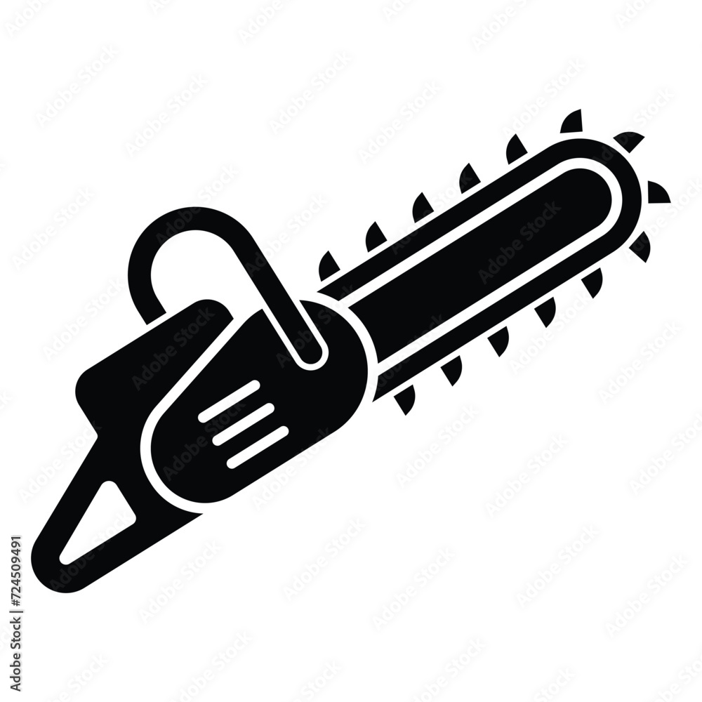 Chain saw icon vector illustration on trendy design Chain saw icon vector illustration on trendy design
