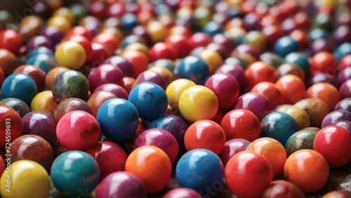 colorful chocolate candy in close up view