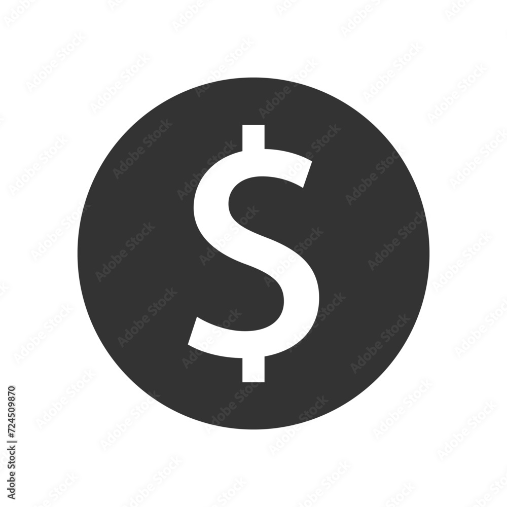 dollar vector icon. Flat dollar symbol is isolated on a white background dollar vector icon. Flat dollar symbol is isolated on a white background