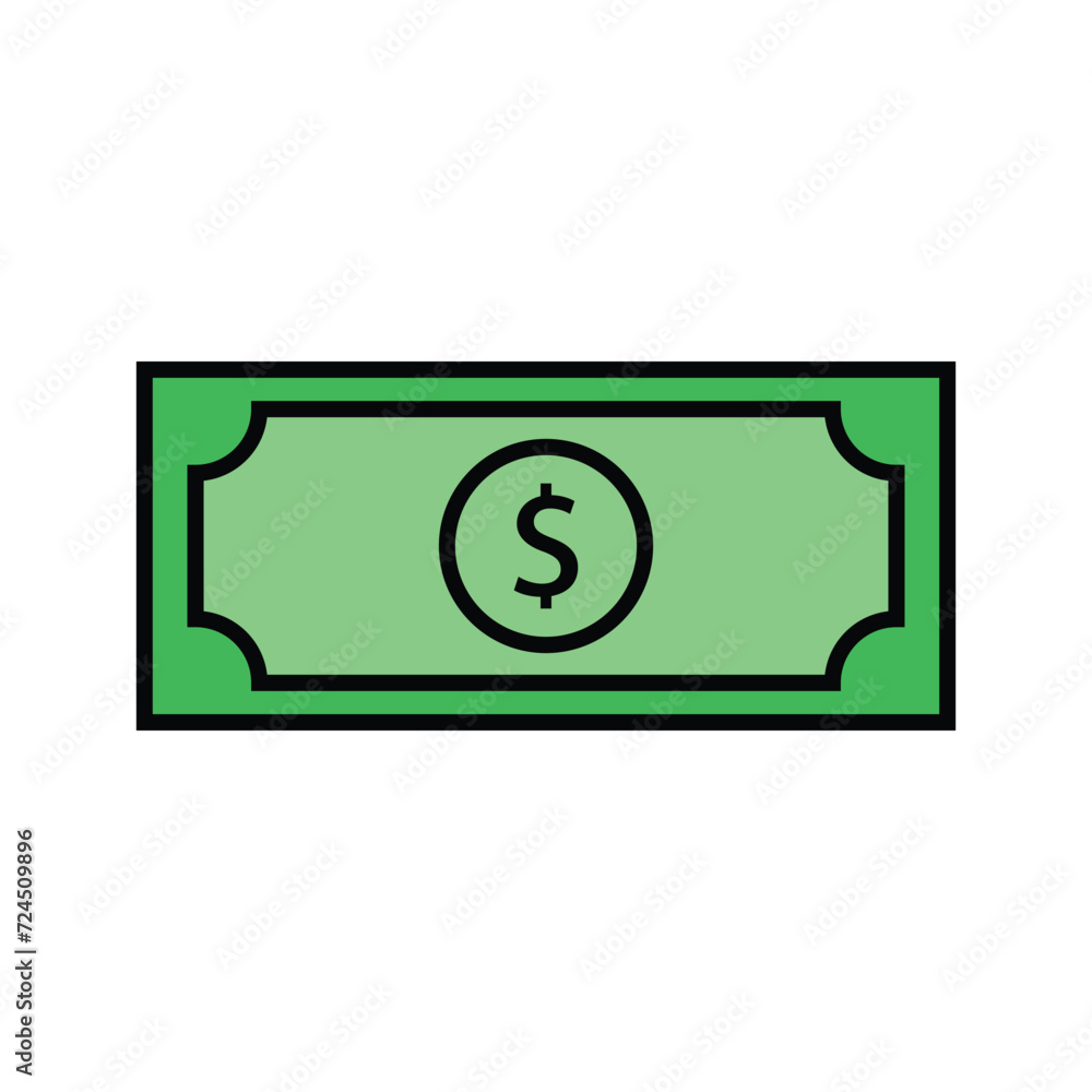 icon of money vector flat icon for apps and websites icon of money vector flat icon for apps and websites