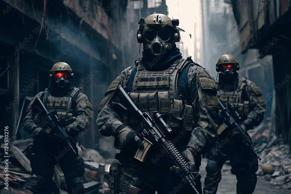 soldiers in military uniforms with generative ai soldiers in military uniforms with generative ai