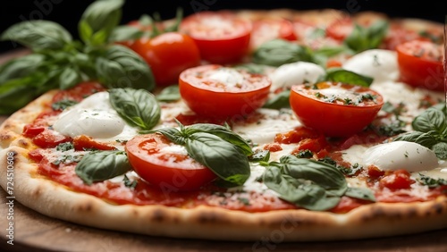 Pizza Margherita aux couleurs du drapeau italien