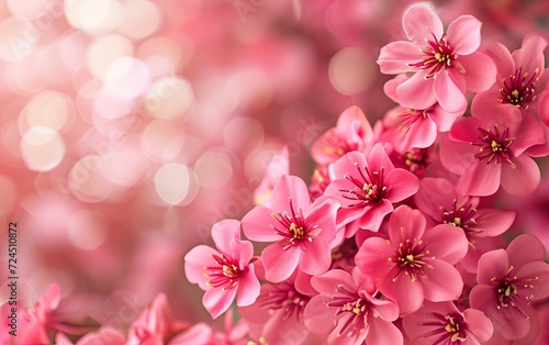 Bright pink cherry tree flowers on a white isolated background close up © AZ Studio