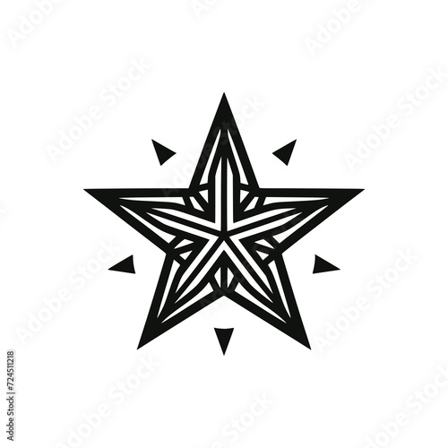 minimalism star logo vector illustration template design