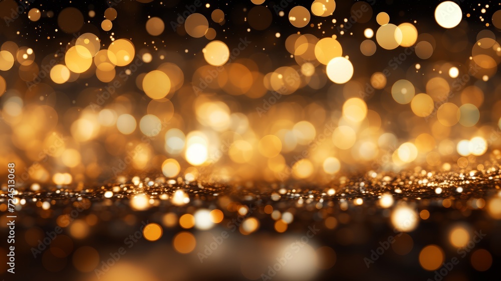 Background of abstract glitter lights. gold and black Background of abstract glitter lights. gold and black