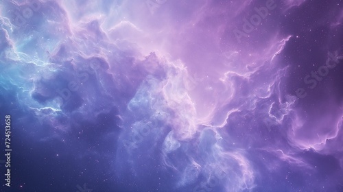 Nebulous Dreams: Enchanting Space Background in Soft Purple and Blue Hues