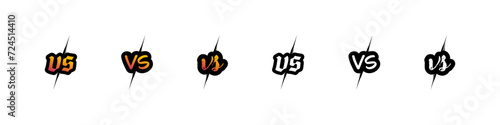 Versus vector design element. Vs challenge illustration.