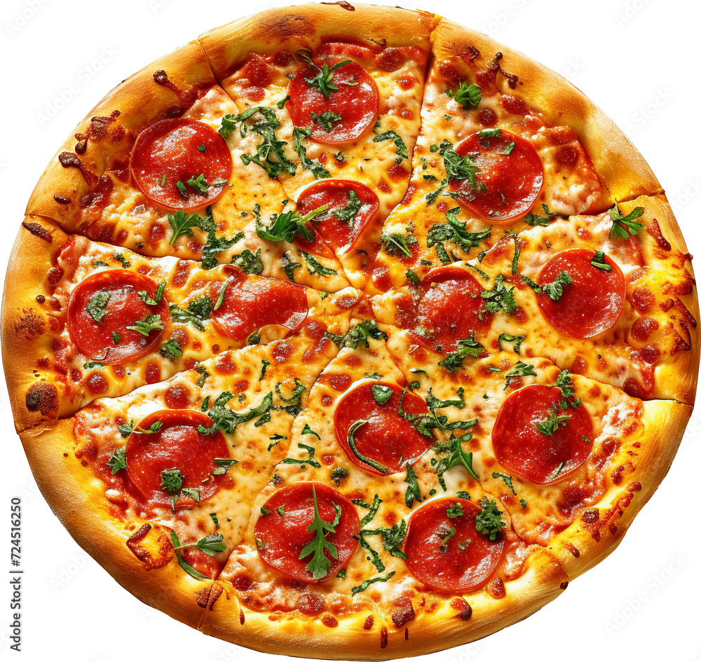 Pizza isolated on transparent background. PNG Pizza isolated on transparent background. PNG