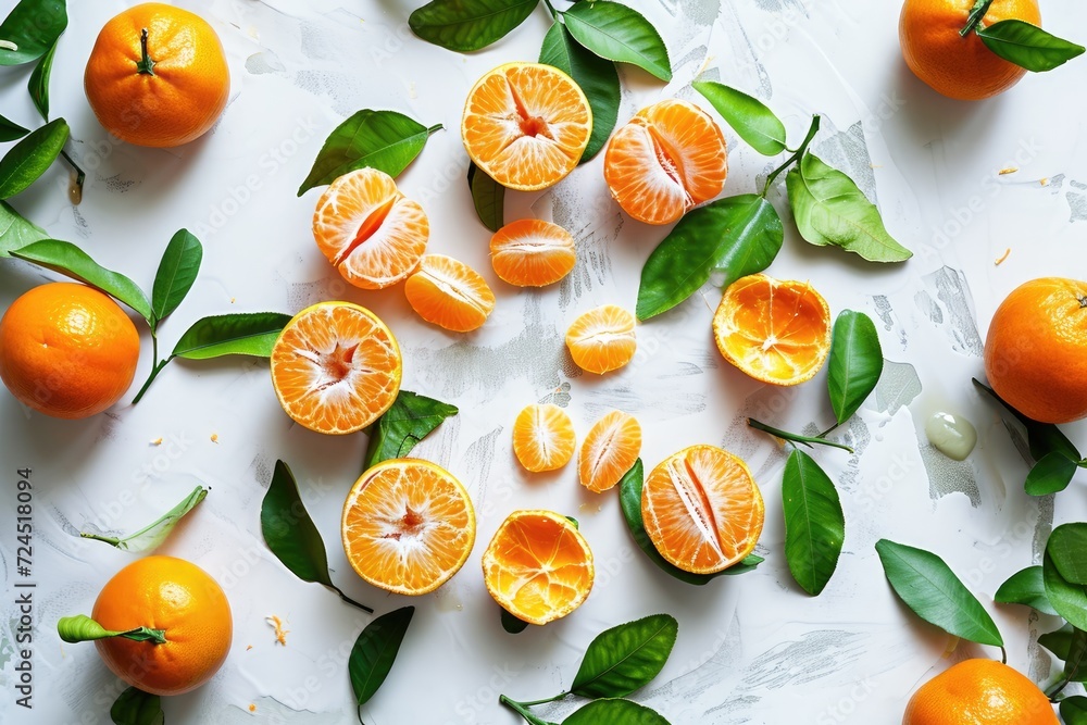 Mandarin Orange. White Background Mandarin Orange. White Background