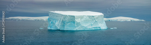 Large iceberg stranded at the entrance of Paradise Harbor, Paradise Bay, Gerlach Straight, Antarctica
