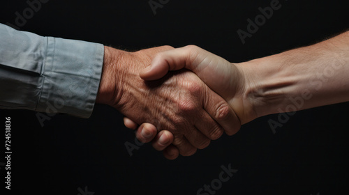 A handshake between two businessmen, sealing the deal, generative AI