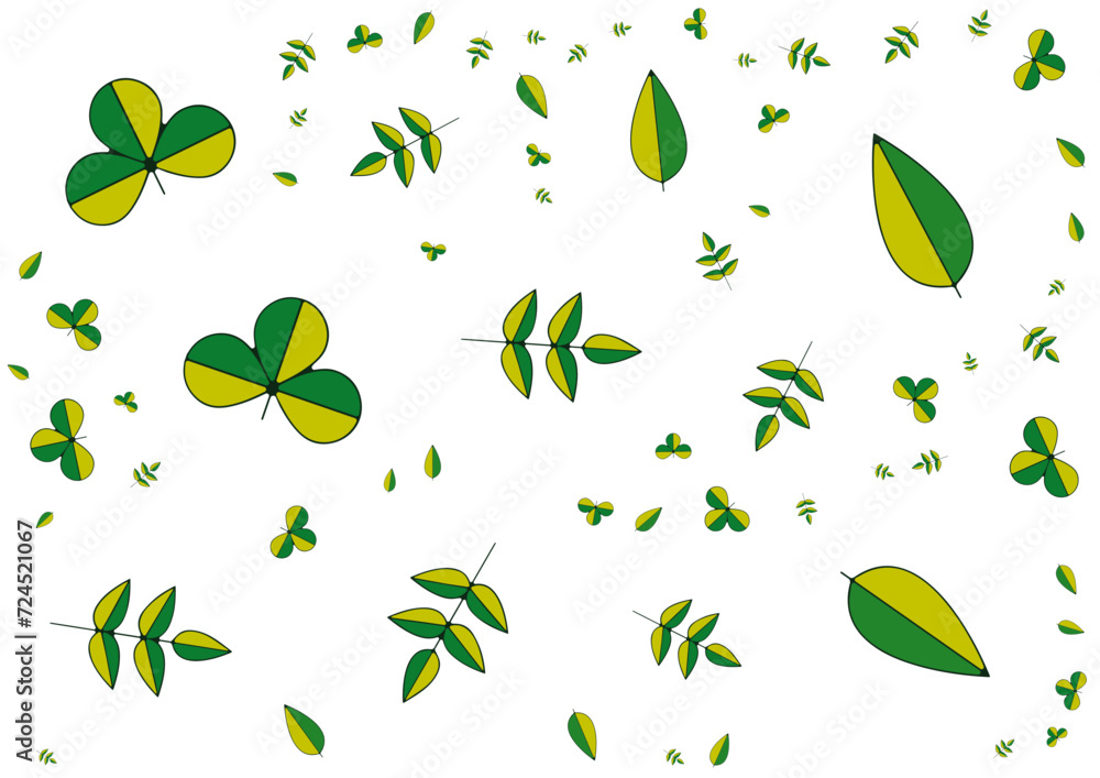 Fond Arrière plan feuillage feuilles arbres et plantes automne printemps vert pictogramme saison