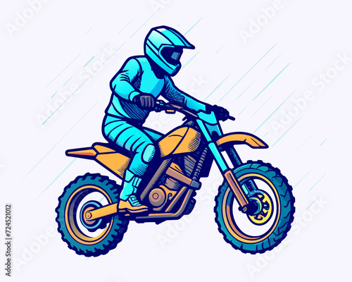 Fototapeta Naklejka Na Ścianę i Meble -  vintage motor cross