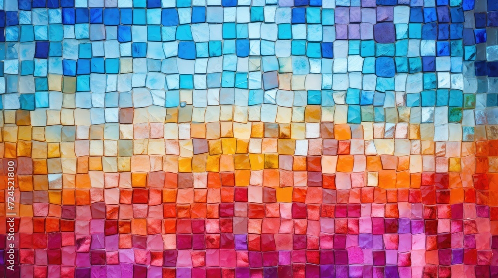 abstract background with squares mosaic tile, ai abstract background with squares mosaic tile, ai