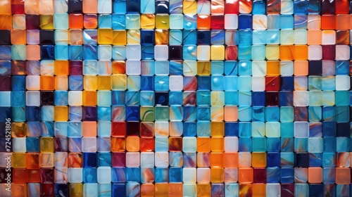 abstract background with squares mosaic tile  ai