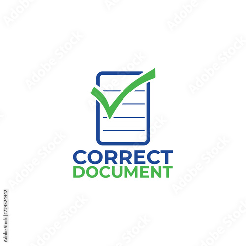 Document checkmark assesment logo design