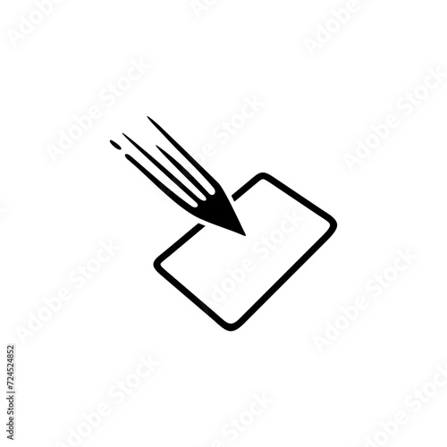Publishing company with outline pen and book logo design