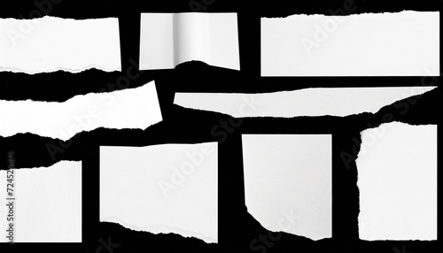 png ripped paper pieces isolated on background pages cutouts