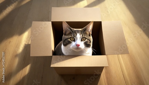 cat in the box photo