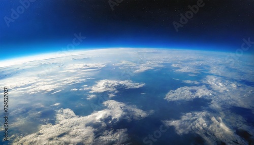 earth surface view from orbit in space blue planet clouds and sky on horizon elements of this image furnished by nasa