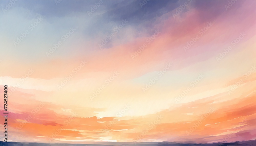 abstract sunset sky background hand painted watercolor texture vector illustration
