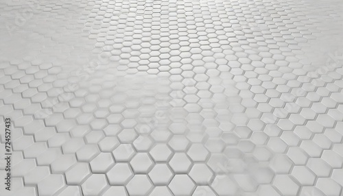 white hex surface