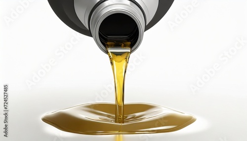 pouring changing car engine oil  photo