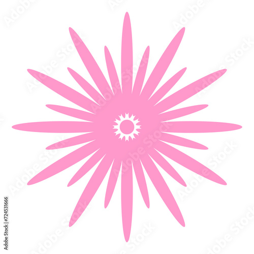 Flower icon isolated on white background.