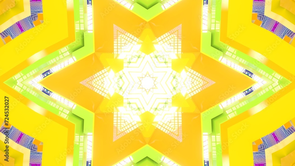 farbenfrohe symetrische Geometrie - farbige Quader, Fraktale, Perspektive, Flächen, Formen, Winkel, Körper, Symmetrie, Rendering farbenfrohe symetrische Geometrie - farbige Quader, Fraktale, Perspektive, Flächen, Formen, Winkel, Körper, Symmetrie, Rendering