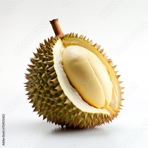 King of fruits, durian isolated on white background.