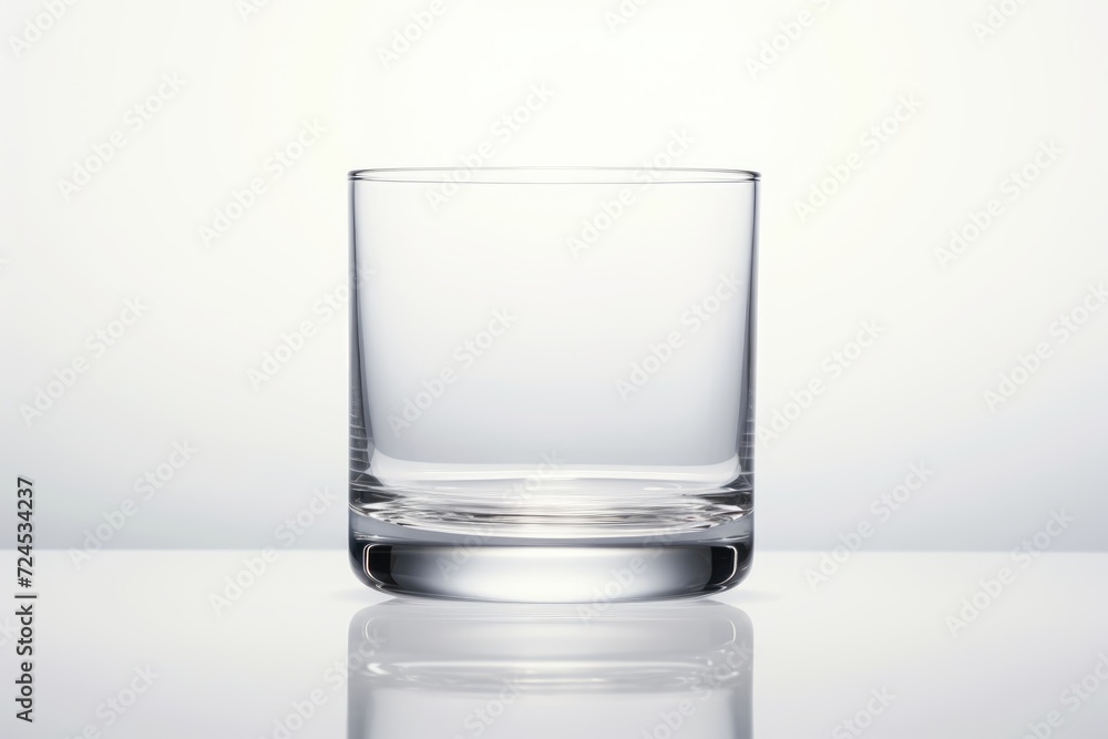 Close-up Empty glass on white background Close-up Empty glass on white background