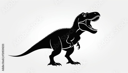 Vector Illustration of Screaming Tyrannosaurus Rex in Flat Style